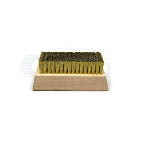 Gordon Brush 0.003 Brass Bristle, 4-1/4 x 2-1/2 Wood Block Brush, PK12 G1308B003